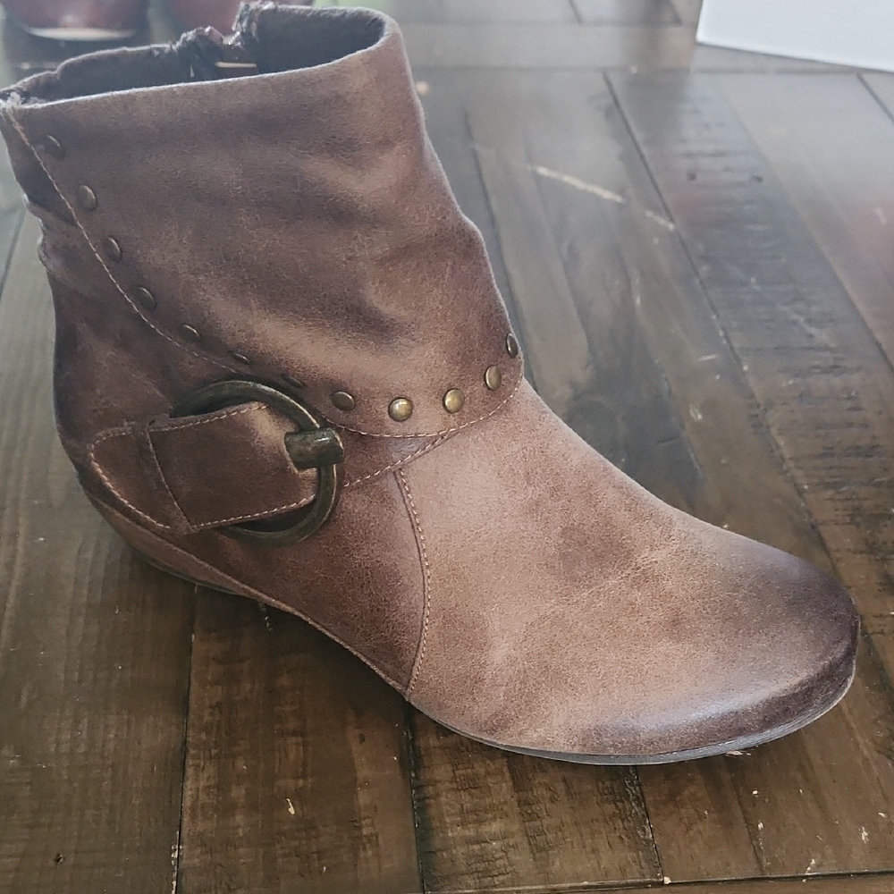 BareTraps Brown Ankle Booties with Buckle